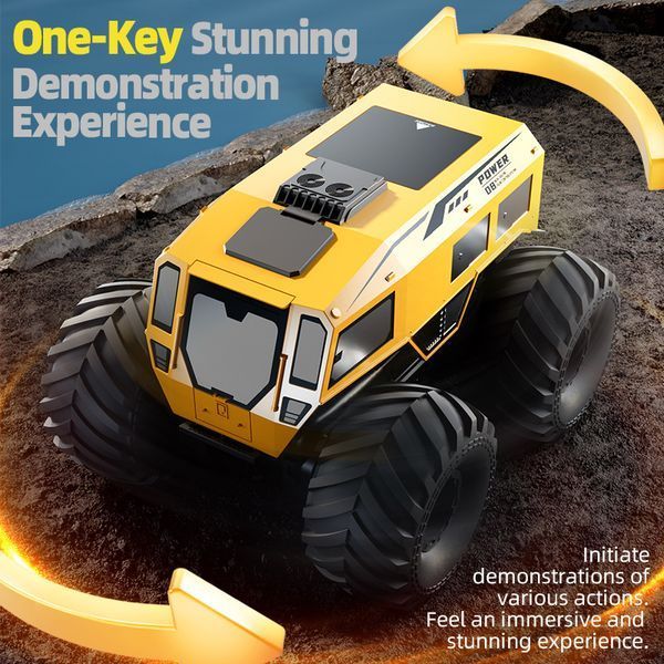 Машинка на пульте управления JJRC SHERP Q210 вездеход амфибия 4х4 желтый 1000237 фото