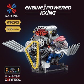 Конструктор Двигун V8 K96202 з Моторизацією, 665 дет.(динамічна версія) сумісний з лего 1000240 фото