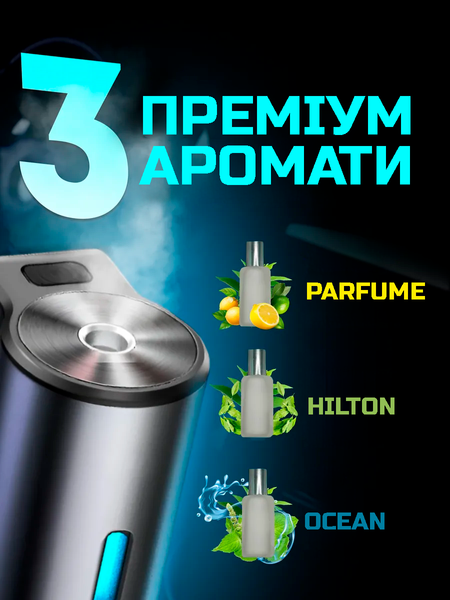 Автомобільний ароматизатор Intelligent Car Aroma, перезаряджуваний, USB, 3 аромати в комплекті 1000191 фото