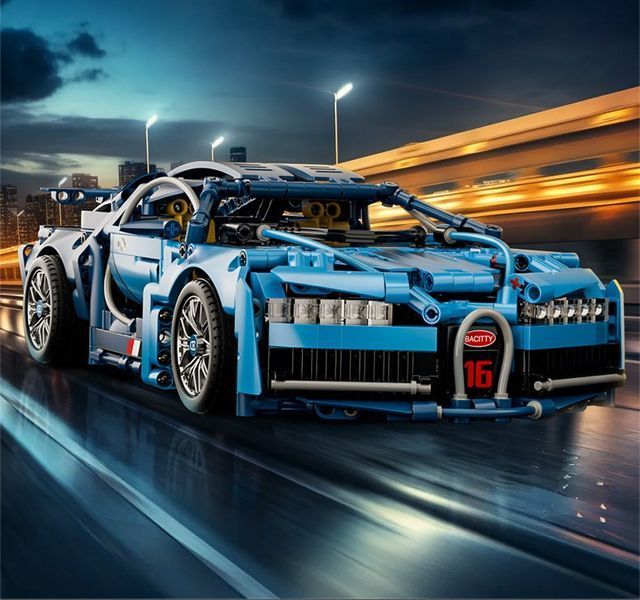 Машинка конструктор Bugatti chiron 1220 деталей 1000158 фото