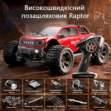 Машинка на пульті керування Ford Raptor 18102 40км/г, 4х4 1000241 фото