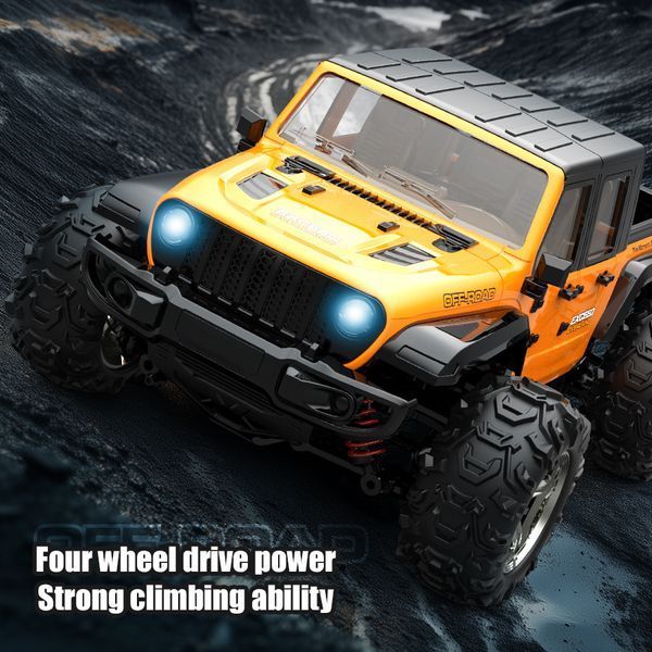 Машинка на пульті керування JEEP Wrangler 35км/год, JJRC C8819, 4х4, з LED-підсвічуванням Жовтий 1000242 фото