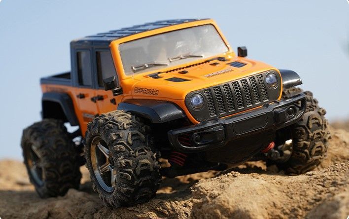 Машинка на пульті керування JEEP Wrangler 35км/год, JJRC C8819, 4х4, з LED-підсвічуванням Жовтий 1000242 фото