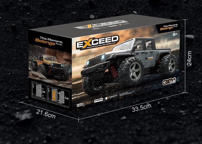 Машинка на пульті керування JEEP Wrangler 35км/год, JJRC C8819, 4х4, з LED-підсвічуванням Жовтий 1000242 фото