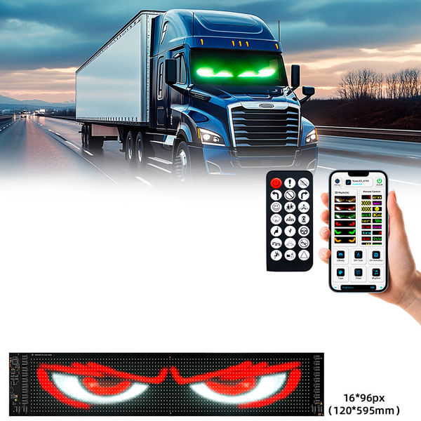 Гнучкий автомобільний LED-екран 120x595 мм (16x96 px) з Bluetooth та пультом ДК 1000244 фото