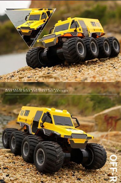 Машинка CONQUEROR всюдихід-амфібія на пульті управління 8-колісний Жовтий 1000228 фото