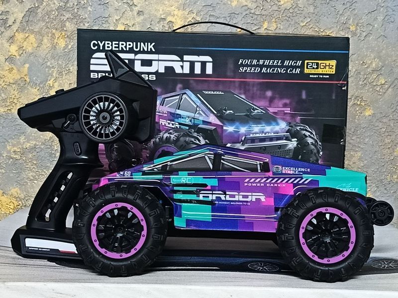 Внедорожник на радиоуправлении JJRC Cybertruck 4WD 40 км/ч Фиолетовый 1000250 фото