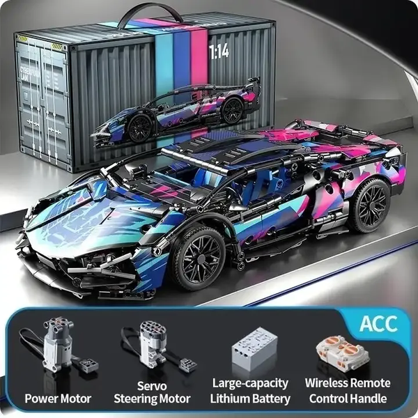 Конструктор Technic Lamborghini CyberPunk на радіокеруванні &mdash; 1203 деталей, масштаб 1:14 1000129-1 фото