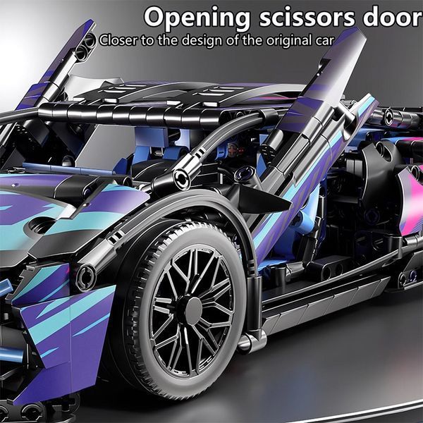Конструктор Technic Lamborghini CyberPunk на радіокеруванні &mdash; 1203 деталей, масштаб 1:14 1000129-1 фото