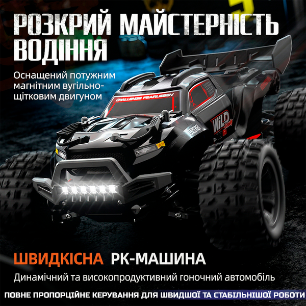 Высокоскоростная радиоуправляемая машинка JJRC Cross-Border 1:18 4WD GB7010 Тип А Черный кузов 1000248 фото