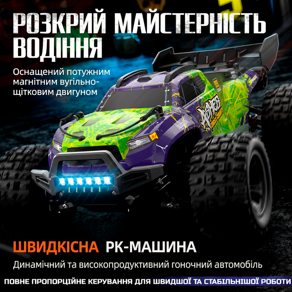 Високошвидкісна радіокерована машинка JJRC Cross-Border 1:18 4WD GB7010 40 км/г Тип A Зелений кузов 1000248-2 фото